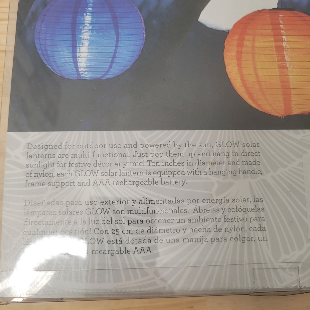 New Allsop GLOW Solar Lantern 10" White Outdoor Nylon Hanging Light 8 Available - Picture 7 of 8